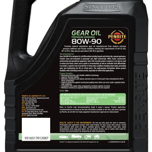 DẦU HỘP SỐ PENRITE GEAR OIL 80W90 (2.5L)