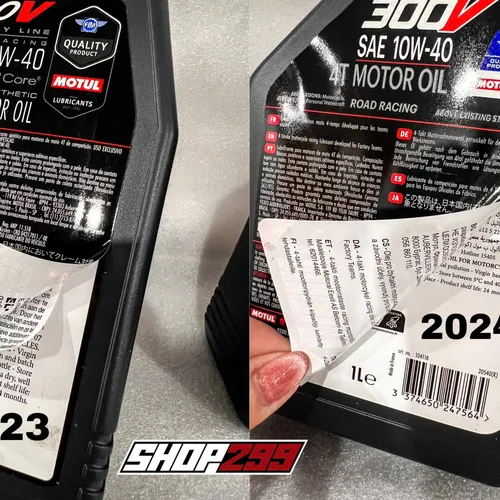 MẪU MỚI 2024 - NHỚT MOTUL 300V 10W40 TEM 3 LỚP NHẬP PHÁP