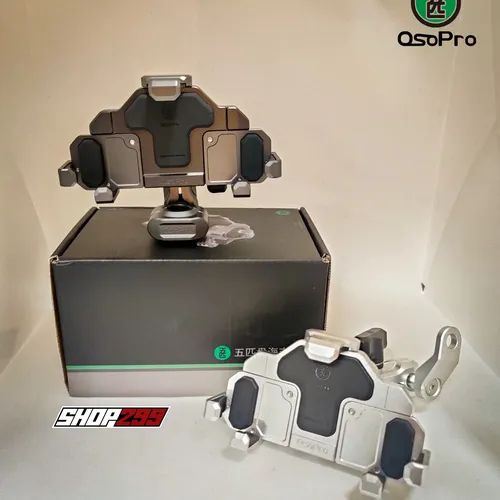 GIÁ ĐỠ ĐIỆN THOẠI CHỐNG RUNG OSOPRO NHÔM CNC (CRAB MOUNT) - NHÔM ĐEN - CHÂN GPS/THÂN GƯƠNG