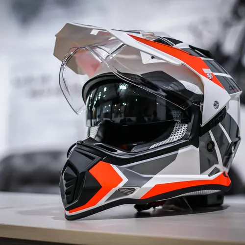 Mũ Dual Sport Yohe 632A Adventure Trắng Đỏ