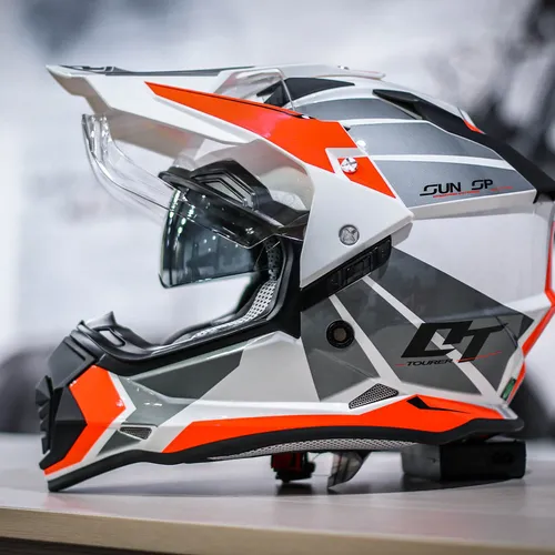 Mũ Dual Sport Yohe 632A Adventure Trắng Đỏ