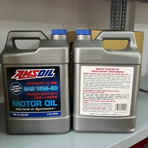 Dầu Nhớt Tổng Hợp AMSOIL HEAVY DUTY DIESEL & MARINE MOTOR OIL 15W40 - 3.78L