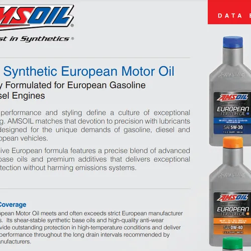 DẦU NHỚT TỔNG HỢP 100% NHẬP KHẨU MỸ AMSOIL EUROPEAN 5W30 - 3.78L