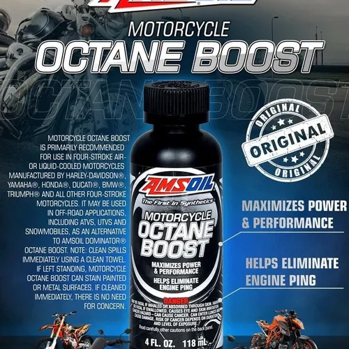 PHỤ GIA TĂNG CHỈ SỐ OCTANE XE MÁY AMSOIL MOTORCYCLE OCTANE BOOST - 118ML