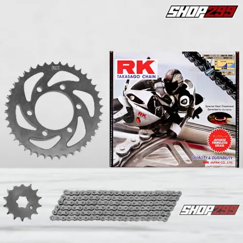 BỘ NHÔNG SÊN DĨA RK CHO EXCITER 150 (KHÔNG PHỐT CAO SU)