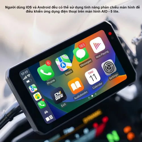 CAMERA HÀNH TRÌNH CARPLAY CHIGEE AIO-5 LITE & MÀN HÌNH HIỂN THỊ (5 INCH)
