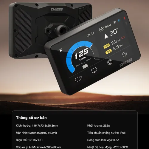 CAM HÀNH TRÌNH VÀ DẪN ĐƯỜNG CARPLAY CHIGEE XR-2 (BẢN 4.3 INCH)