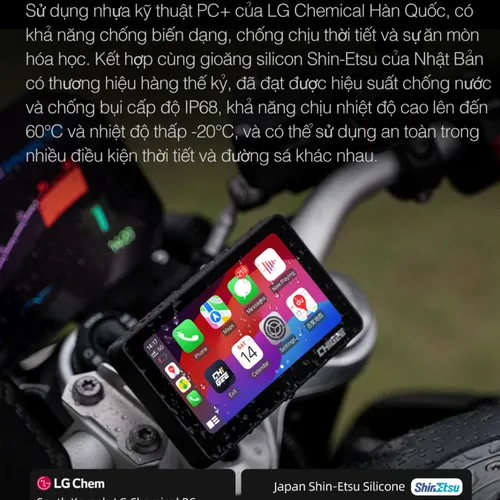 CAM HÀNH TRÌNH VÀ DẪN ĐƯỜNG CARPLAY CHIGEE XR-2 (BẢN 4.3 INCH)