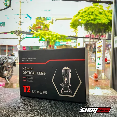 ĐÈN LED BI CẦU MINI T2 CHÂN H4 TĂNG SÁNG CHO Ô TÔ, XE MÁY