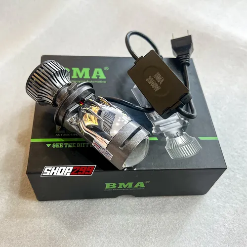 ĐÈN PHA LED BI CẦU BMA R03 - CHÂN H4 - ÁNH SÁNG TRẮNG (25/40W-3000LM)