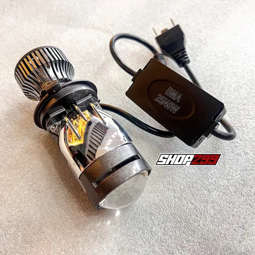 ĐÈN PHA LED BI CẦU BMA R03 - CHÂN H4 - ÁNH SÁNG TRẮNG (25/40W-3000LM)