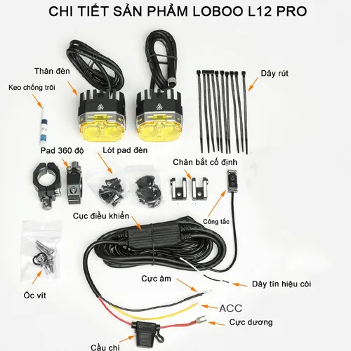 ĐÈN TRỢ SÁNG LOBOO L12T CHÍNH HÃNG