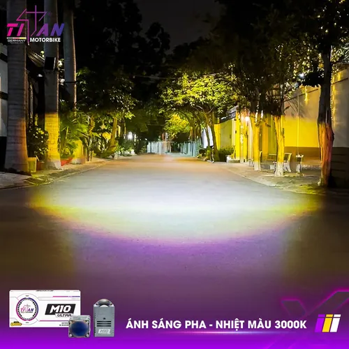ĐÈN TRỢ SÁNG BI CẦU MINI TITAN MOTO M10 ULTRA V2