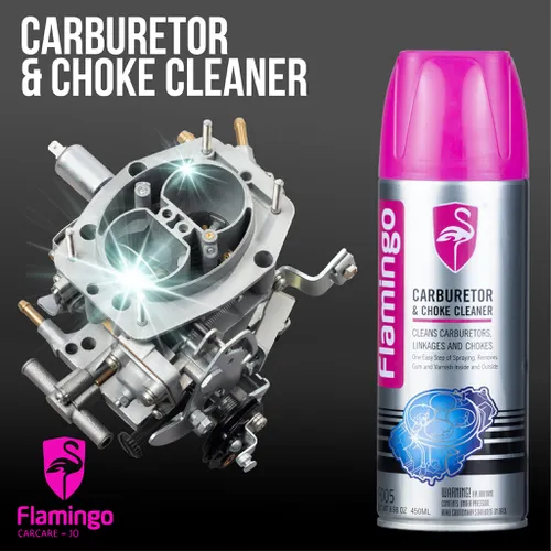 CHAI XỊT VỆ SINH BỘ CHẾ HÒA KHÍ / HỌNG XĂNG KIM PHUN - FLAMINGO CARBURETOR & CHOKE CLEANER (F005) 450ML