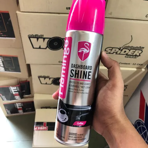 FLAMINGO DASHBOARD SHINE F096 - PHỤC HỒI NHỰA NHÁM MÙI CÀ PHÊ 500ML
