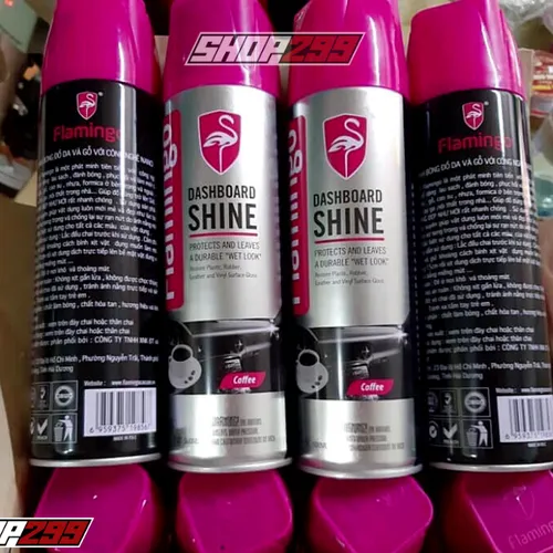 FLAMINGO DASHBOARD SHINE F096 - PHỤC HỒI NHỰA NHÁM MÙI CÀ PHÊ 500ML