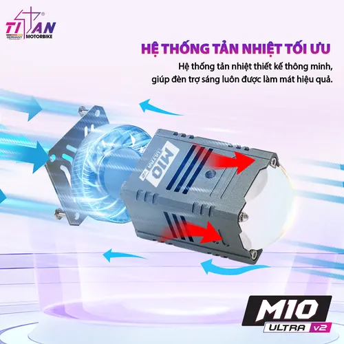 ĐÈN TRỢ SÁNG BI CẦU MINI TITAN MOTO M10 ULTRA V2
