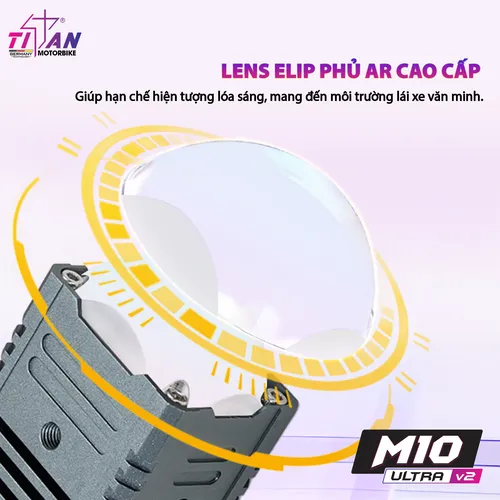 ĐÈN TRỢ SÁNG BI CẦU MINI TITAN MOTO M10 ULTRA V2