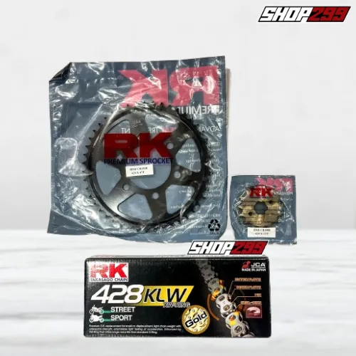 COMBO NHÔNG SÊN DĨA RK CHO HONDA CB150R NEO SPORT (NHÔNG DĨA RK + SÊN RK 428 KLW CÓ PHỐT XW-RING)