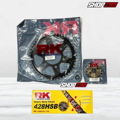 COMBO NHÔNG SÊN DĨA RK CHO HONDA CB150R NEO SPORT (NHÔNG DĨA RK + SÊN RK 428 HSB KHÔNG PHỐT)