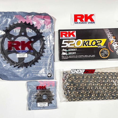 NHÔNG SÊN DĨA RK CHO HONDA CB300R (SÊN RK 520 KLO2 PHỐT O-RING)