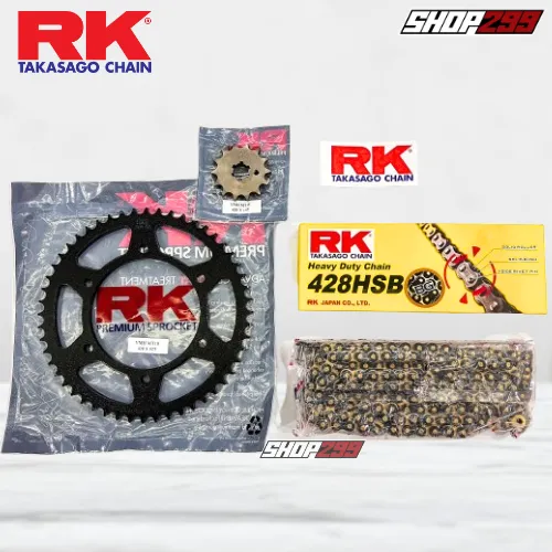 COMBO NHÔNG SÊN DĨA CHO YAMAHA MT15 (NHÔNG DĨA RK + SÊN RK 428 HSB VÀNG ĐEN, KHÔNG PHỐT)