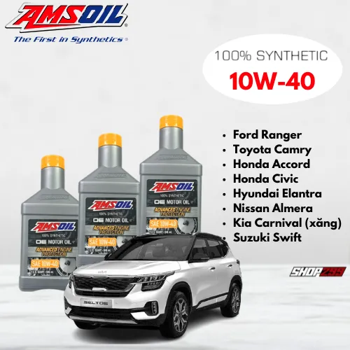 DẦU NHỚT TỔNG HỢP 100% NHẬP KHẨU MỸ AMSOIL OE 10W40 - 1 QUART (946ml)