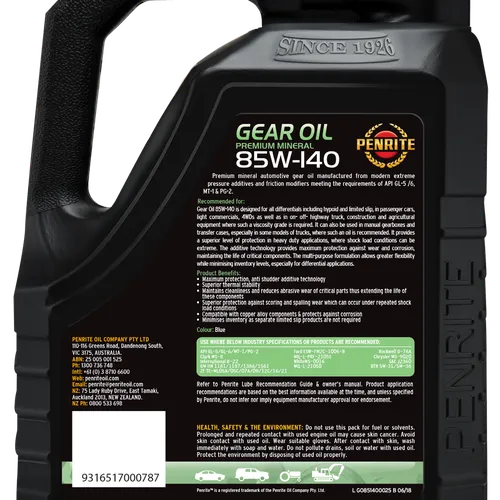 DẦU HỘP SỐ PENRITE GEAR OIL 85W140 (2.5L)
