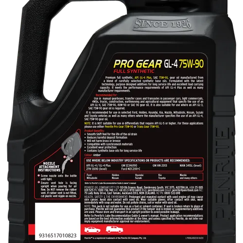 NHỚT HỘP SỐ PENRITE PRO GEAR GL-4 75W90 (2.5L)