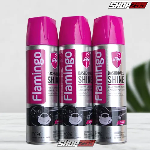 FLAMINGO DASHBOARD SHINE F096 - PHỤC HỒI NHỰA NHÁM MÙI CÀ PHÊ 500ML