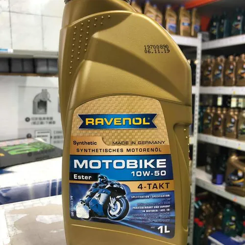 NHỚT RAVENOL 4T ESTER 10W50 (100% TỔNG HỢP) - 1L