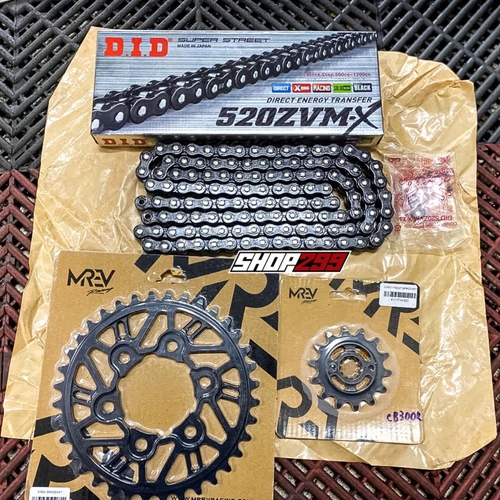SÊN D.I.D 520 ZVM-X 120L (PHỐT X-RING) - MÀU ĐEN