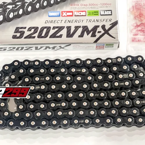 SÊN D.I.D 520 ZVM-X 120L (PHỐT X-RING) - MÀU ĐEN