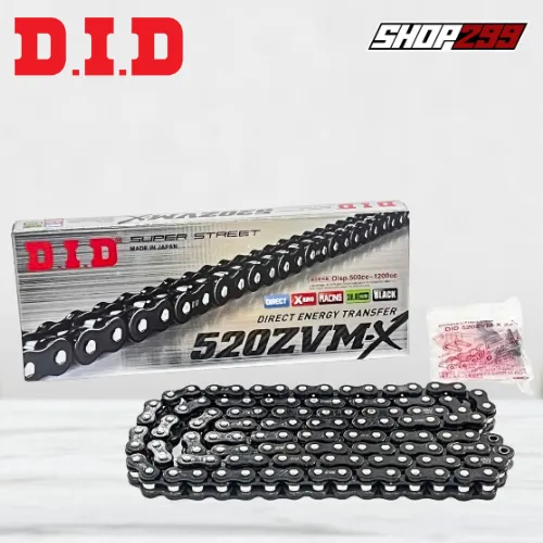 SÊN D.I.D 520 ZVM-X 120L (PHỐT X-RING) - MÀU ĐEN