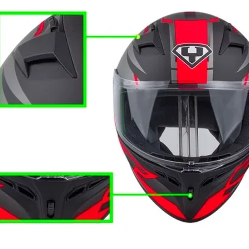 Mũ Fullface Yohe 978 Plus SRT Đỏ Đen Nhám
