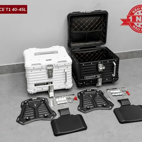 THÙNG NHÔM MOTOFACE T1 45L CHÍNH HÃNG - TRẮNG