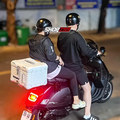 THÙNG NHÔM MOTOFACE T1 45L CHÍNH HÃNG - TRẮNG