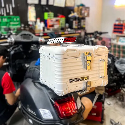 THÙNG NHÔM MOTOFACE T1 45L CHÍNH HÃNG - TRẮNG