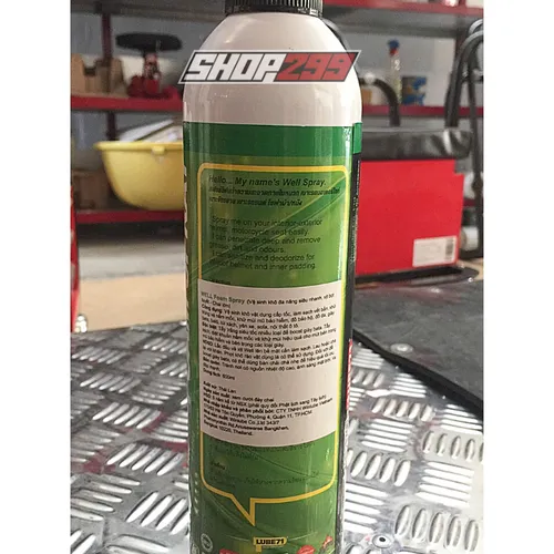 WELL - CHAI XỊT BỌT TUYẾT VỆ SINH KHÔ NÓN BẢO HIỂM, ÁO DA, GIÀY DA, YÊN XE LUBE71 600ML