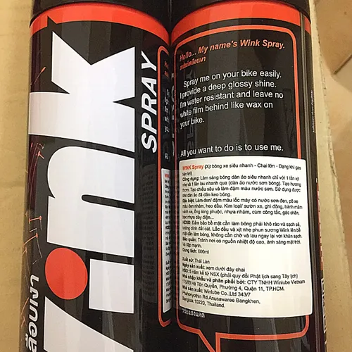 WINK - CHAI XỊT BÓNG DÀN ÁO LUBE71 600ML