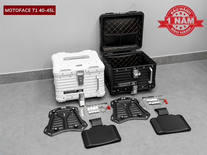 THÙNG NHÔM MOTOFACE T1 40L CHÍNH HÃNG - TRẮNG THÙNG NHÔM MOTOFACE T1 40L CHÍNH HÃNG - TRẮNG