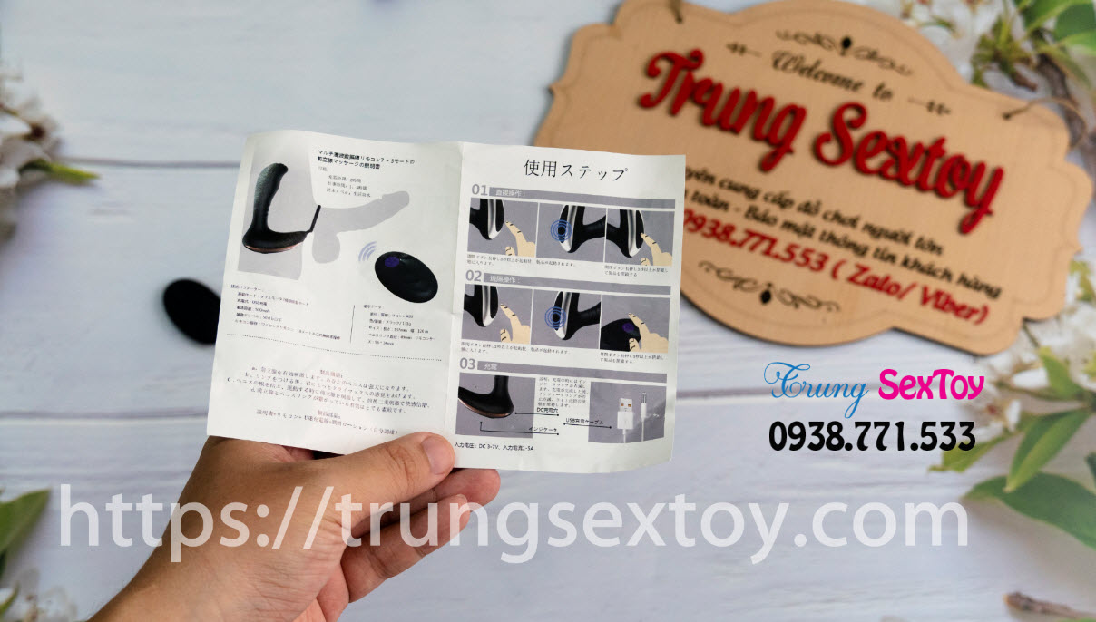 Matxa tuyến tiền liệt có rung, có quai đeo Cock Ring Matxa tuyến tiền liệt có rung, có quai đeo Cock Ring