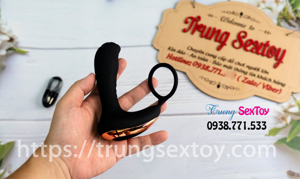 Matxa tuyến tiền liệt có rung, có quai đeo Cock Ring Matxa tuyến tiền liệt có rung, có quai đeo Cock Ring