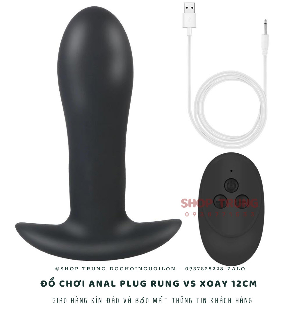 Đồ Chơi Anal Plug Rung vs Xoay 12cm Điều Khiển Từ Xa Đồ Chơi Anal Plug Rung vs Xoay 12cm Điều Khiển Từ Xa