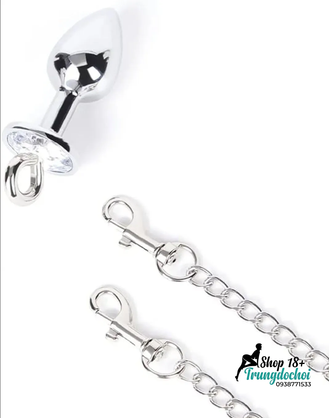 Bộ Còng Tay Kèm Plug Hậu Môn Kim Loại Bộ Còng Tay Kèm Plug Hậu Môn Kim Loại