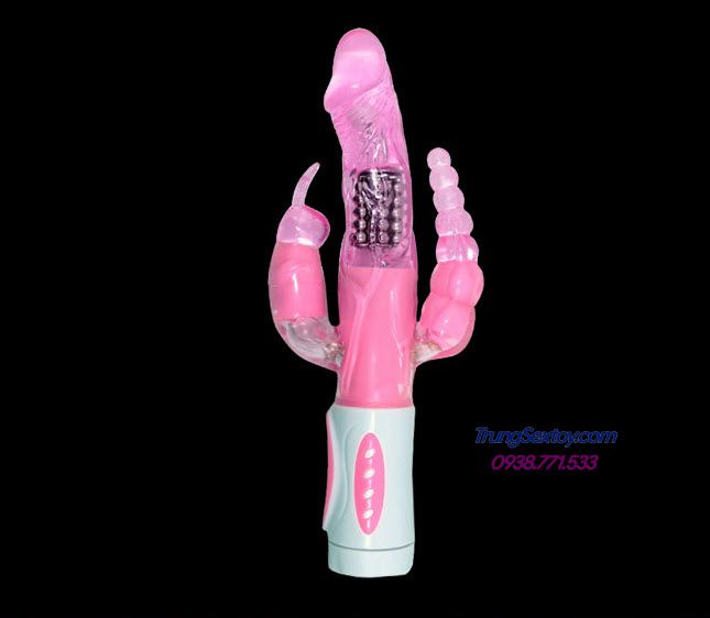 Dương vật giả rung ba đầu Bunny Dương vật giả rung ba đầu Bunny