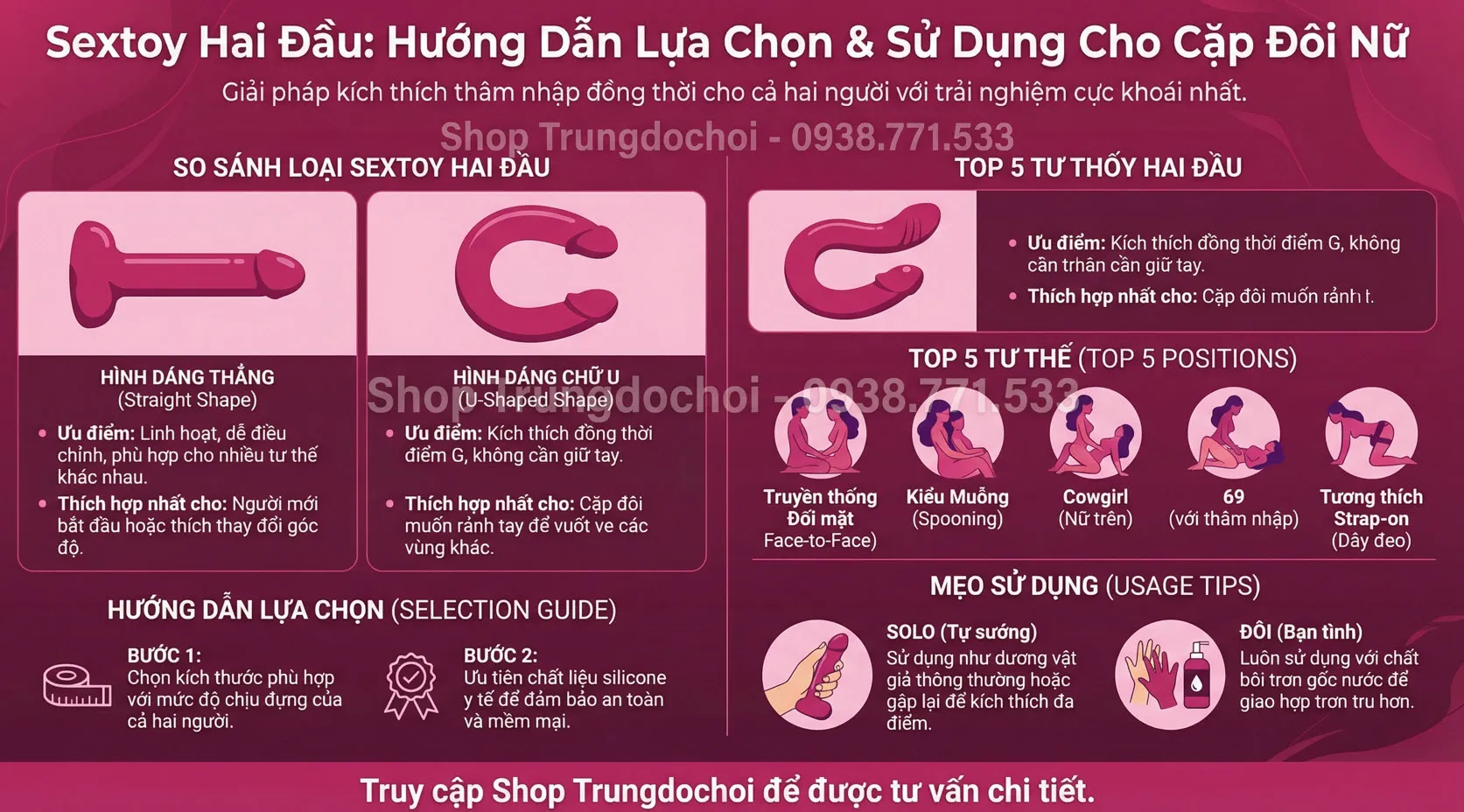 Đồ chơi tình dục 2 đầu cho les Đồ chơi tình dục 2 đầu cho les