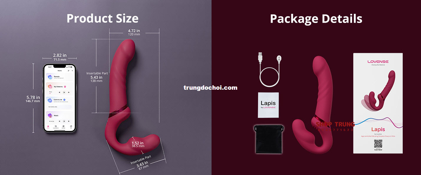 Lovense Lapis Dương Vật Giả Hai Đầu Lovense Lapis Dương Vật Giả Hai Đầu