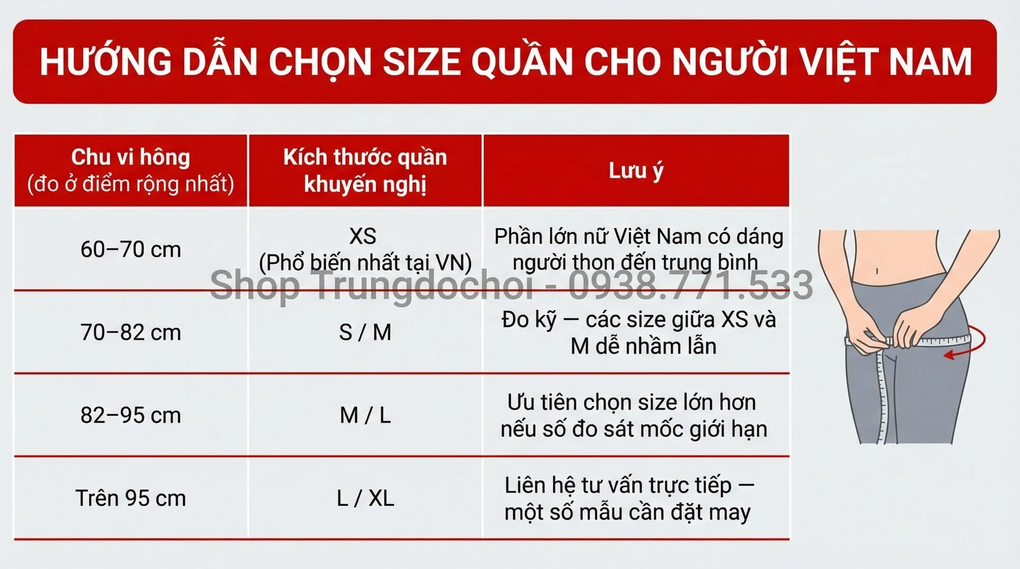 Cách chọn size quần dương vật giả cho nữ Việt Nam Cách chọn size quần dương vật giả cho nữ Việt Nam