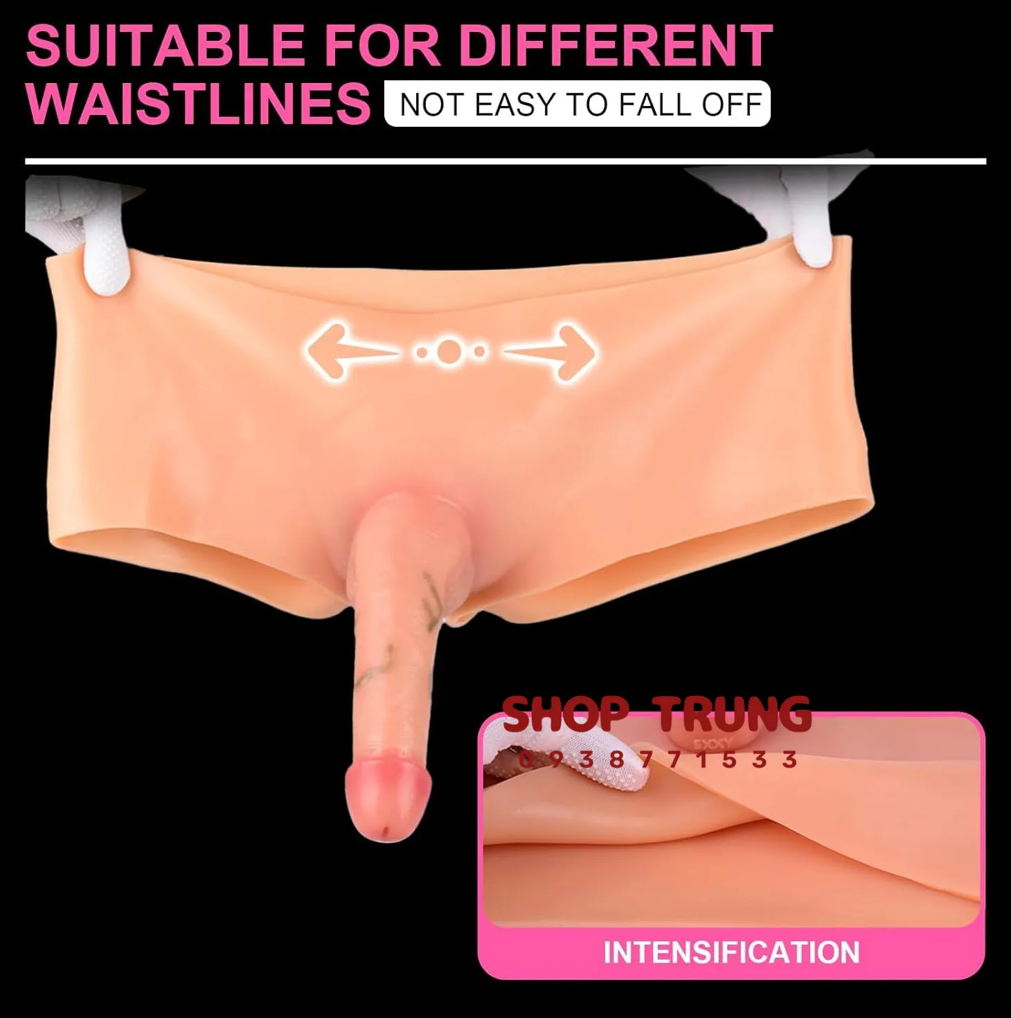 Quần silicon liền dildo cho les chất lượng cao
